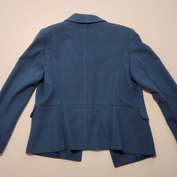 Vintage Women's Wool & Cashmere Blue Jacket, Size 10, Like New - Picture 5 of 5
